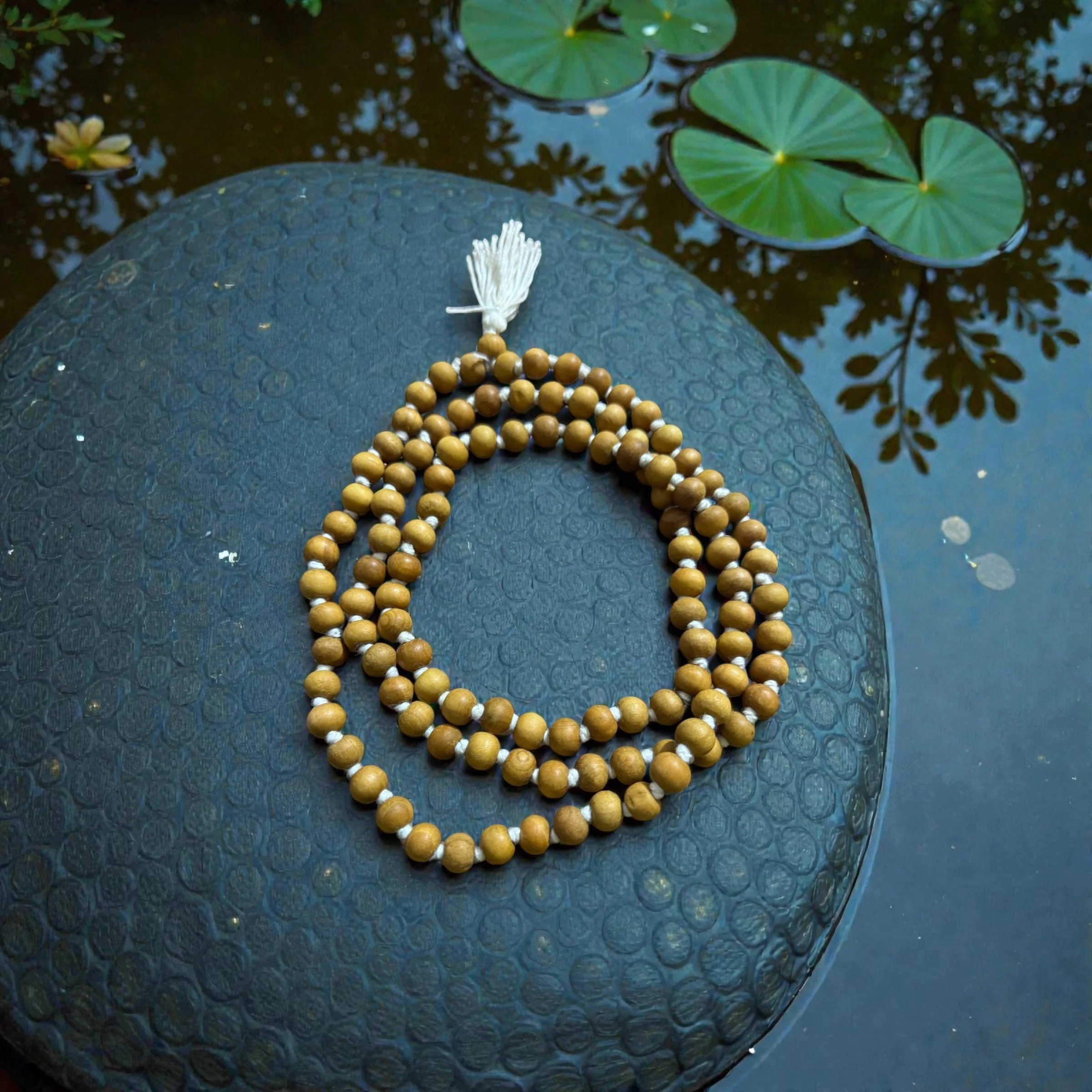 100% Original Chandan (Sandalwood) Jap Mala 108 Beads - Image 2