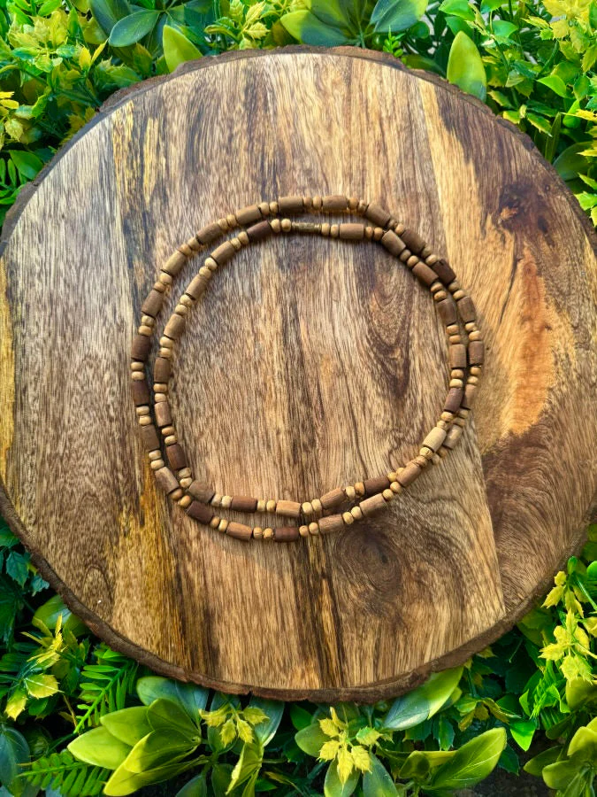 2 Round Brown Original Tulsi Mala(Long+Round Beads) - Image 2