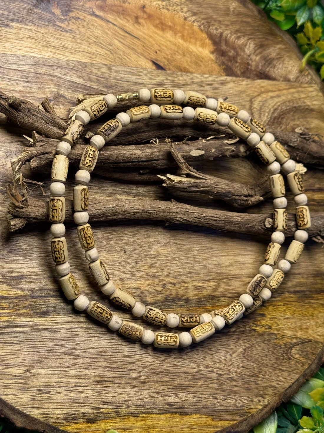 2 Round Ram Name Original Tulsi Mala | Ideal for Men and Women - Image 2