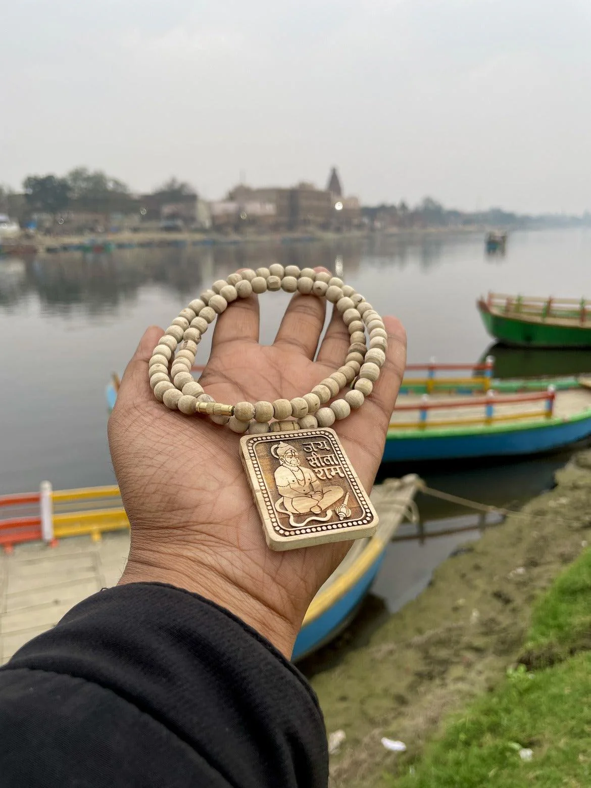 Hanuman Ji Locket Original Tulsi Mala - Image 2