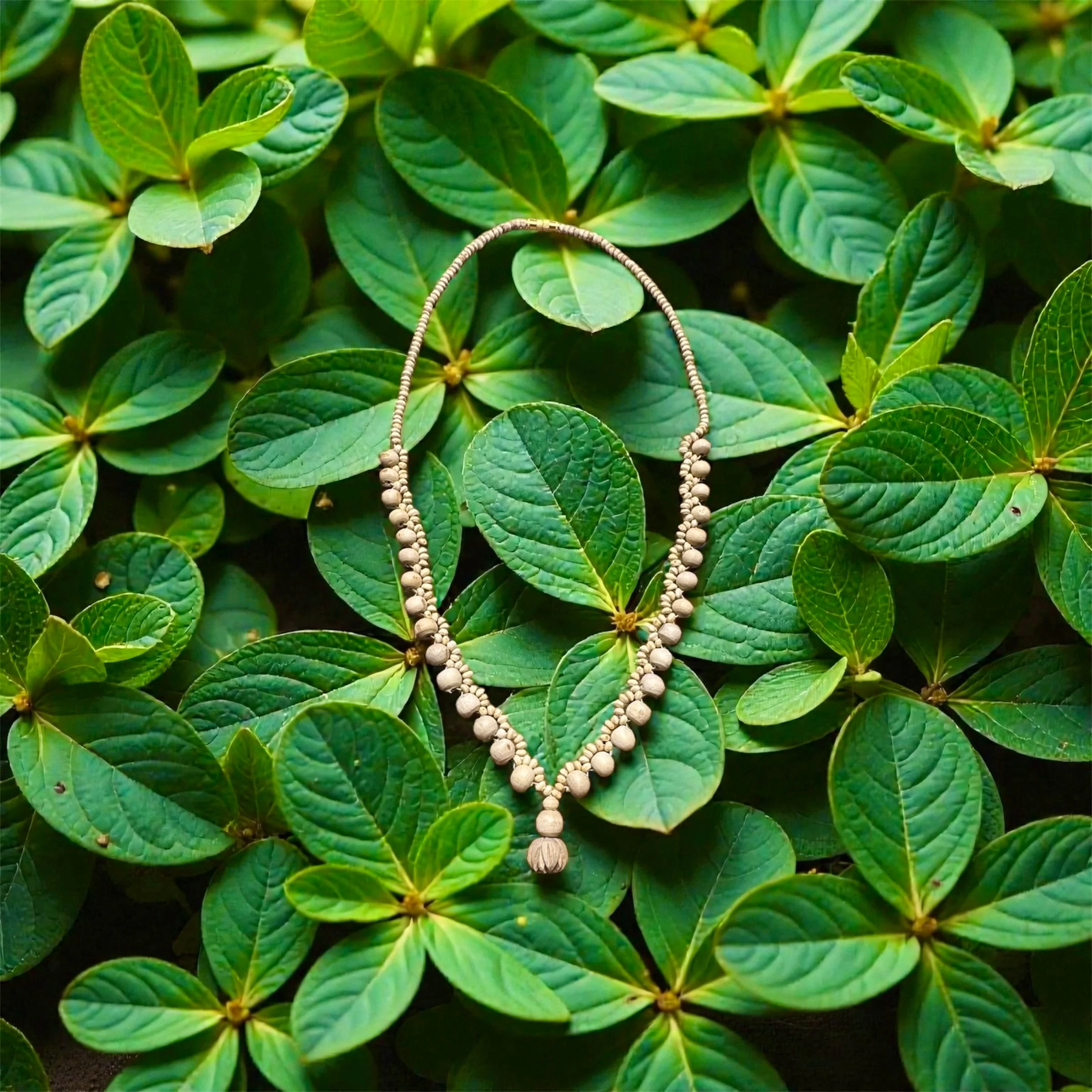 Lotus Shaped Original Tulsi Necklace/Most Demanding/Premium Quality/Vrindavan Special - Image 4