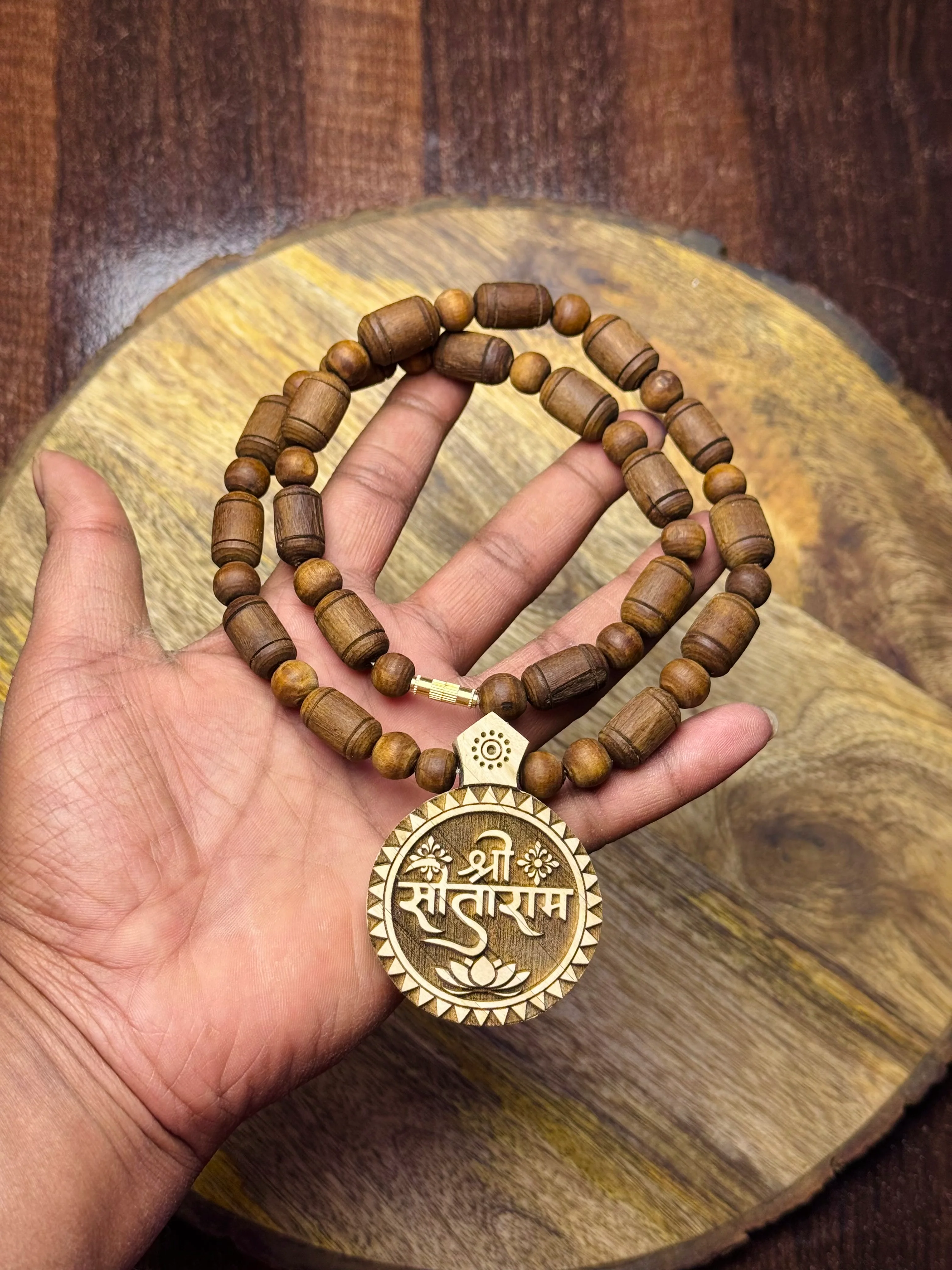 Shri Sitaram Brown Original Tulsi Mala - Image 2