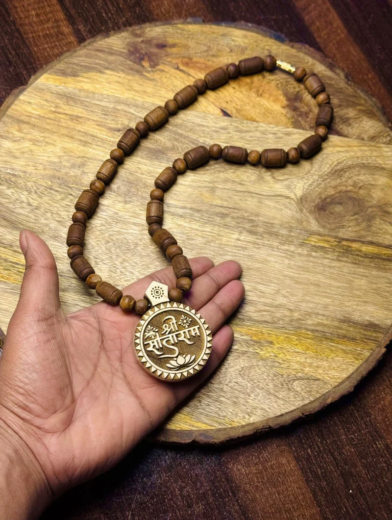 Shri Sitaram Brown Original Tulsi Mala - Image 3