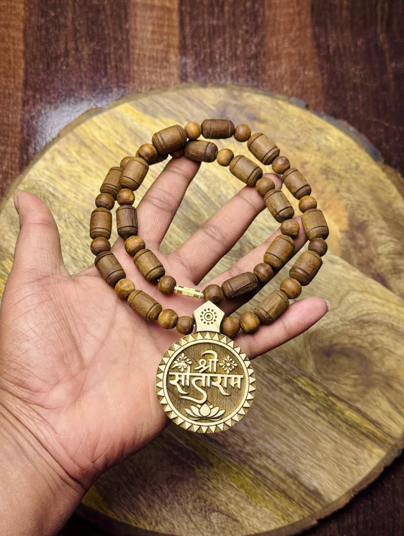 Shri Sitaram Brown Original Tulsi Mala - Image 4